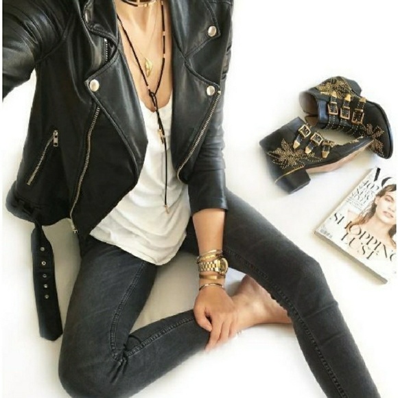 **LAST ONE** Vegan Leather Moto Jacket - Picture 6 of 6